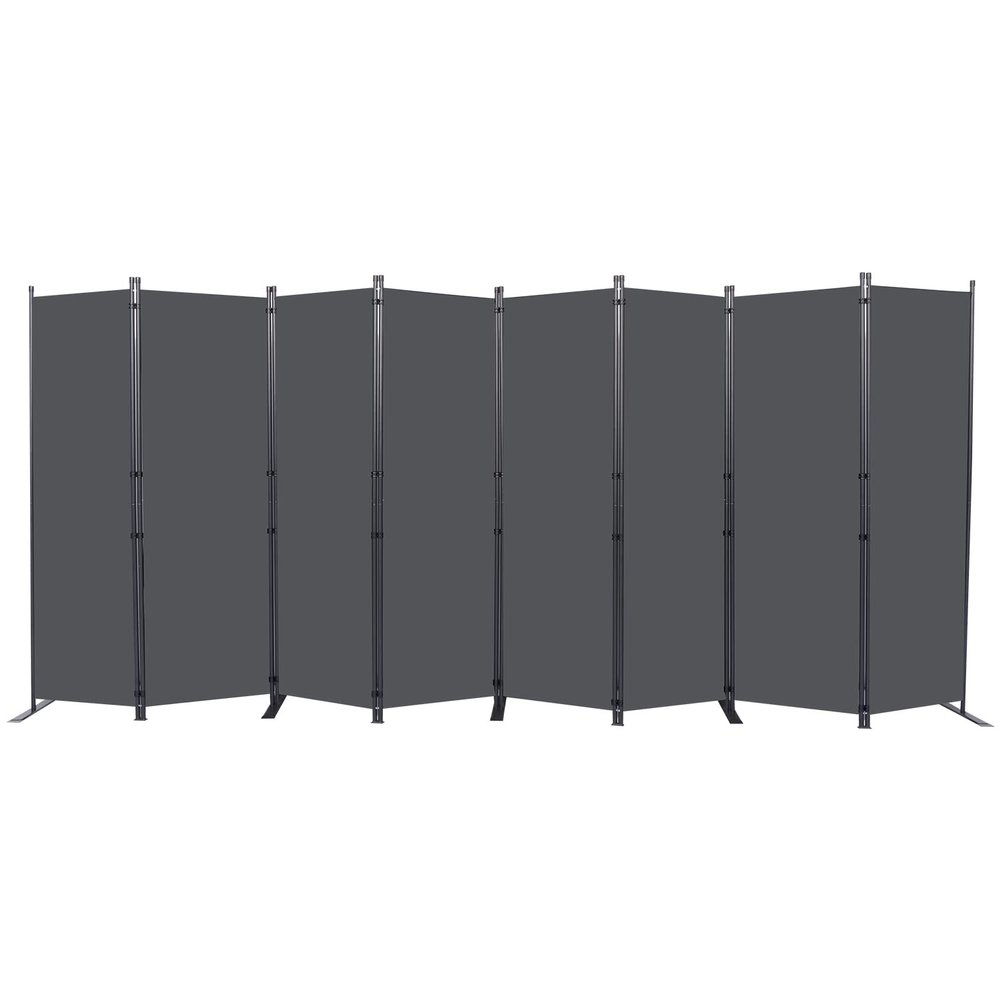 CHOSENM Room Divider, 8 Panel Folding Privacy Screens with Wider Support Feet, 6 Ft Portable Room Partition for Room Separator, 176" W X 71" H, Grey