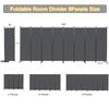 CHOSENM Room Divider, 8 Panel Folding Privacy Screens with Wider Support Feet, 6 Ft Portable Room Partition for Room Separator, 176" W X 71" H, Grey view 2