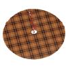MIZIBAO Christmas Tree Skirt 30", Orange and Brown Rustic Plaid Xmas Tree Skirts Base Mat for Christmas Holiday Home Party Decorations Ornaments view 1