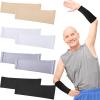 Eurzom 4 Pairs Skin Protection Sleeve for Arm Breathable Forearm Protector Arm Sleeve for Gardener Working Sport (9 Inch Long) view 1