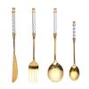 32 Piece Gold Silverware Set for 8 Kitchen Wedding Restaurant Cutlery Utensil Delicate Tableware Durable 18/10 Stainless Steel Flatware Sets With Nice design Include Spoons Forks Knifes Teaspoons view 1