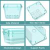WOWBOX 25 PCS Plastic Drawer Organizer Set, 4 Sizes Desk Drawer Divider Organizers and Storage Bins for Makeup, Jewelry, Gadgets for Kitchen, Bedroom, Bathroom, Office, Sea Blue view 3