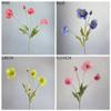 Artificial Papaver Rhoeas Fake Poppies Flowers Silk Papaver Rhoeas Flocking Stem Wedding Holiday Bridal Bouquet Photography Home Decor(Pink) view 3