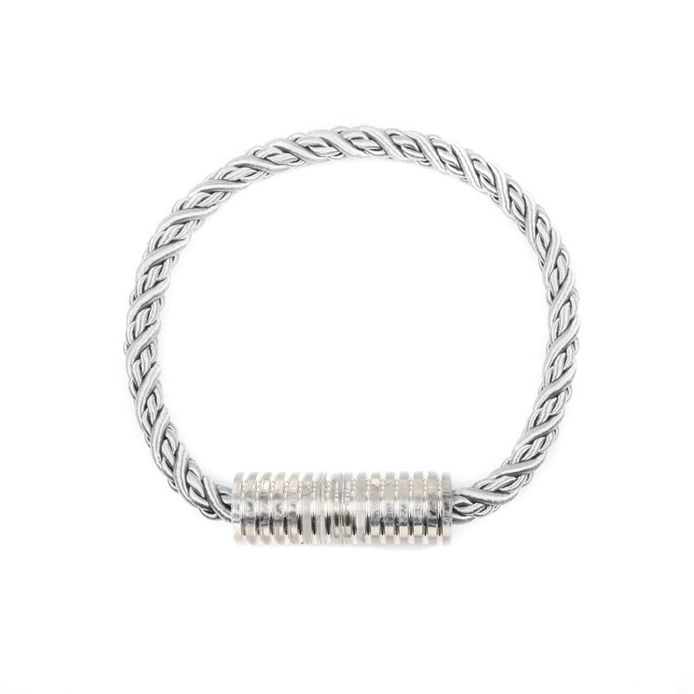 1Pc Magnetic Curtain Tieback Cylindrical Golden Home Decorative Polyester Curtains Holder Hook Buckle Rope Magnet Clip,Silver,1pcs