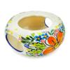 Polmedia Polish Pottery Heater UNIKAT - Retro Garden Pattern Handmade in Boleslawiec Poland + Certificate of Authenticity view 1