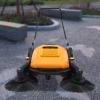 Walk-Behind Outdoor Hand Push Sweeper 14.53 gal Capacity Manual Vacuum Sweeper 41.34in Sweeping Width, 3680/h Orange view 2