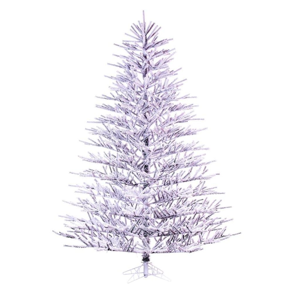 Vickerman 6.5' x 58" Flocked Pistol Pine Artificial Unlit Christmas Tree.