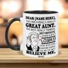 BECHUSKY Personalized Aunt Mug From Mothers Day Christmas Accent view 4