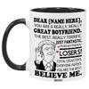 BECHUSKY Personalized Boyfriend Accent Mug Gift For Men On Fathers Day Christmas Birthday view 1