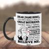 BECHUSKY Personalized Boyfriend Accent Mug Gift For Men On Fathers Day Christmas Birthday view 3
