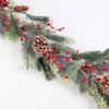 Artificial Snowy Country Pine Pip Berry and Bells Garland  Christmas Rustic Berries, Farmhouse Home Decor for Table Arrangements, Fireplace Mantel, and Holiday Centerpiece Decorations (60" Long) view 2
