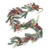 Artificial Snowy Country Pine Pip Berry and Bells Garland  Christmas Rustic Berries, Farmhouse Home Decor for Table Arrangements, Fireplace Mantel, and Holiday Centerpiece Decorations (60" Long) view 4
