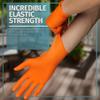 Glove Station Disposable Nitrile Gloves - 100-Count - Medical-Grade Non-Latex Gloves for Kitchen, Cleaning, and Cooking - Textured for Better Grip 5MM-M-Orange view 4