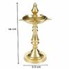 Anjali Enterprises Brass Traditional Oil,Ghee Diya, Deepak, Lamp Designer Long Diyas for Home, Pooja Room, Pancharti | Panchmukhi Pital Diya for Puja, Decoration, Aarti, Diwali.Pack of 2 Pieces view 2