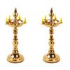 Anjali Enterprises Brass Traditional Oil,Ghee Diya, Deepak, Lamp Designer Long Diyas for Home, Pooja Room, Pancharti | Panchmukhi Pital Diya for Puja, Decoration, Aarti, Diwali.Pack of 2 Pieces view 3