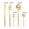 Silverware Set, 40PCS Dinnerware Set Matte Cutlery Set Stainless Steel Flatware Cake Fruit Fork Kitchen Knife Fork Spoon Tableware Set Serves for 8 (Color : Black Silver) view 4
