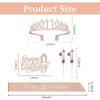 11th Birthday Decorations for Girl with Sash and Tiara, Numeral Candle and Cake Topper, 11 Year Old Birthday Decorations Gifts, Rose Gold Party Favor Supplies view 3