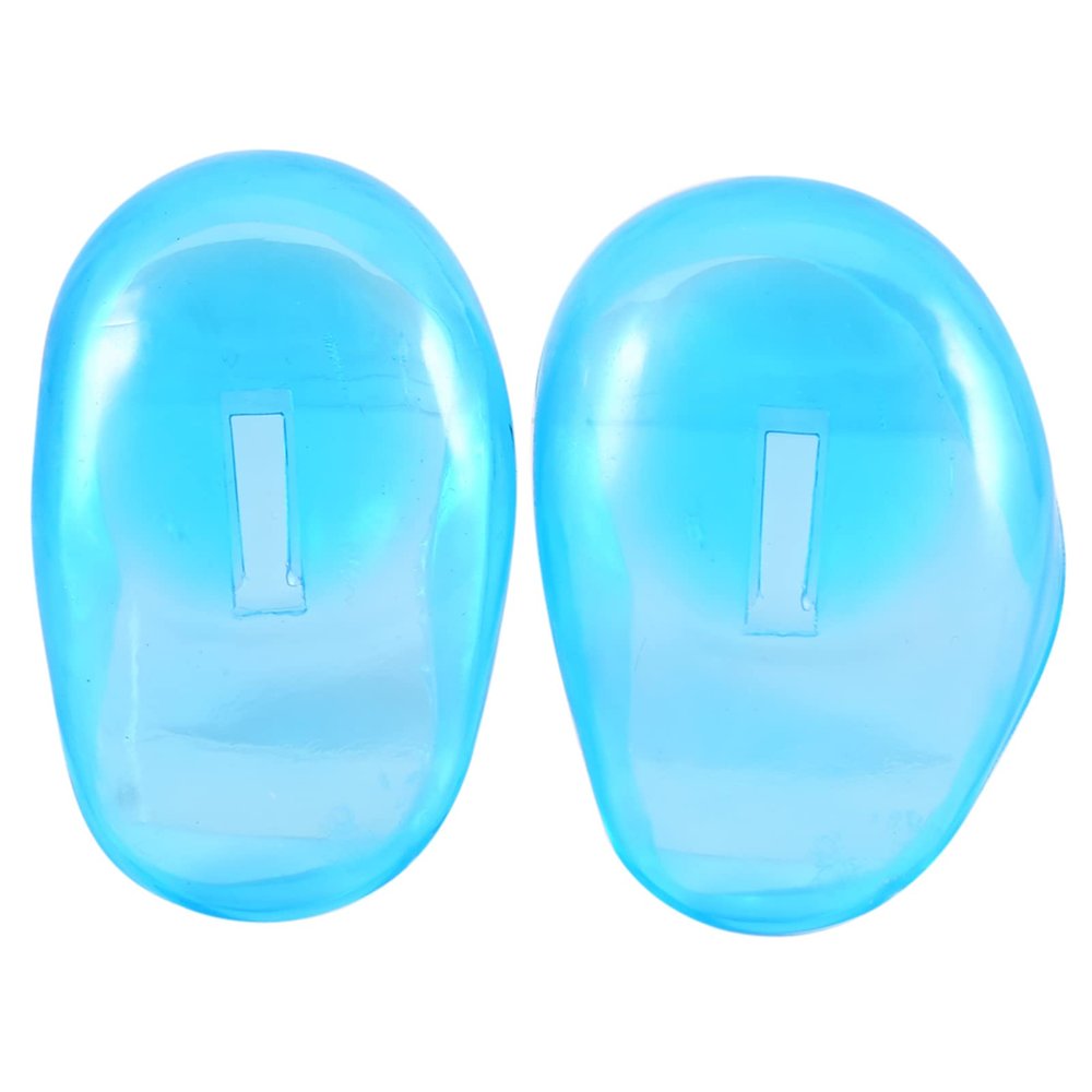FILFEEL 2pcs Blue Ear Cover Reusable Ear Protectors Anti Staining Plastic Guard Earmuffs From dye the hair