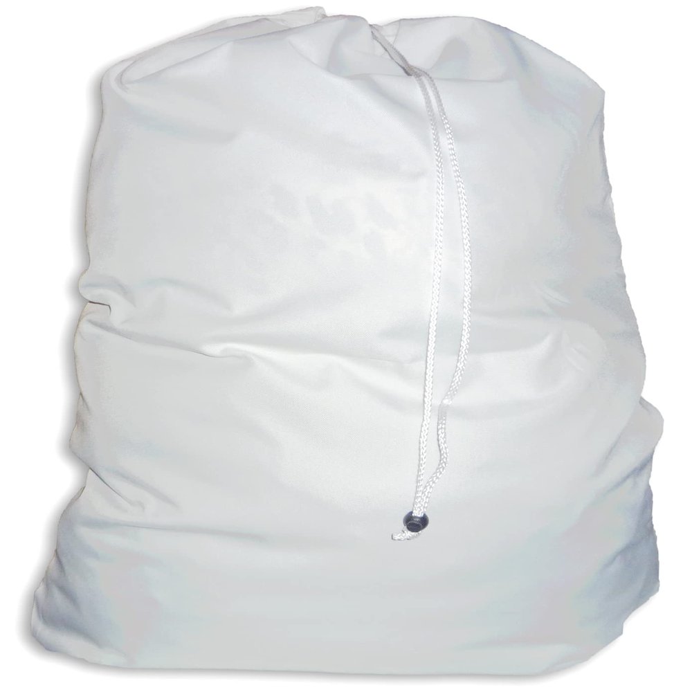 eco2go Extra Heavy Duty Drawstring Laundry Bag, Large, White