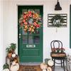2022 New Fall Peony and Pumpkin Wreath Year Round, Farmhouse Fall Wreaths for Front Door, Durable Autumn Wreath with Maple Leaf Berry Pumpkin Pinecone Harvest Wreath for Halloween Home Decor (19.69IN) view 2