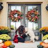 2022 New Fall Peony and Pumpkin Wreath Year Round, Farmhouse Fall Wreaths for Front Door, Durable Autumn Wreath with Maple Leaf Berry Pumpkin Pinecone Harvest Wreath for Halloween Home Decor (19.69IN) view 3