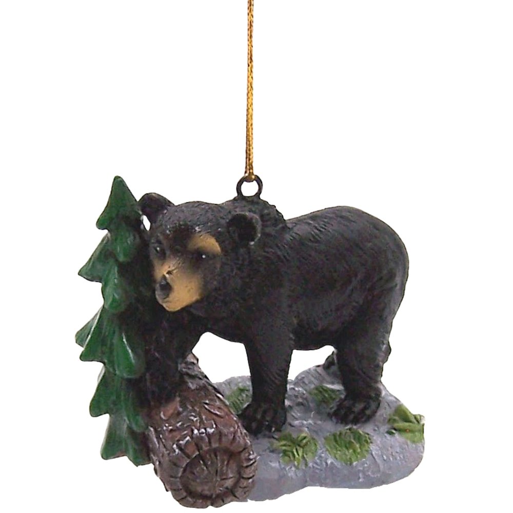 Bear Climbing Over a Log Christmas Ornament, Holiday Decor, Rustic Theme, 2.25 Inches