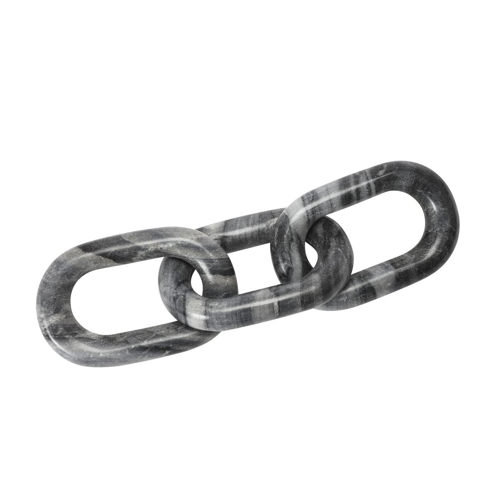 Bloomingville Decorative Marble Chain, Variegated Grey Tones