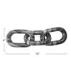 Bloomingville Decorative Marble Chain, Variegated Grey Tones view 3