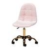 Baxton Studio Kabira Office Chair, One Size, Blush Pink/Gold view 1