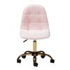 Baxton Studio Kabira Office Chair, One Size, Blush Pink/Gold view 4