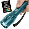 GORILLA GRIP Powerful LED Handheld Tactical Flashlight, Teal Blue view 1