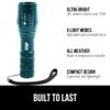 GORILLA GRIP Powerful LED Handheld Tactical Flashlight, Teal Blue view 2