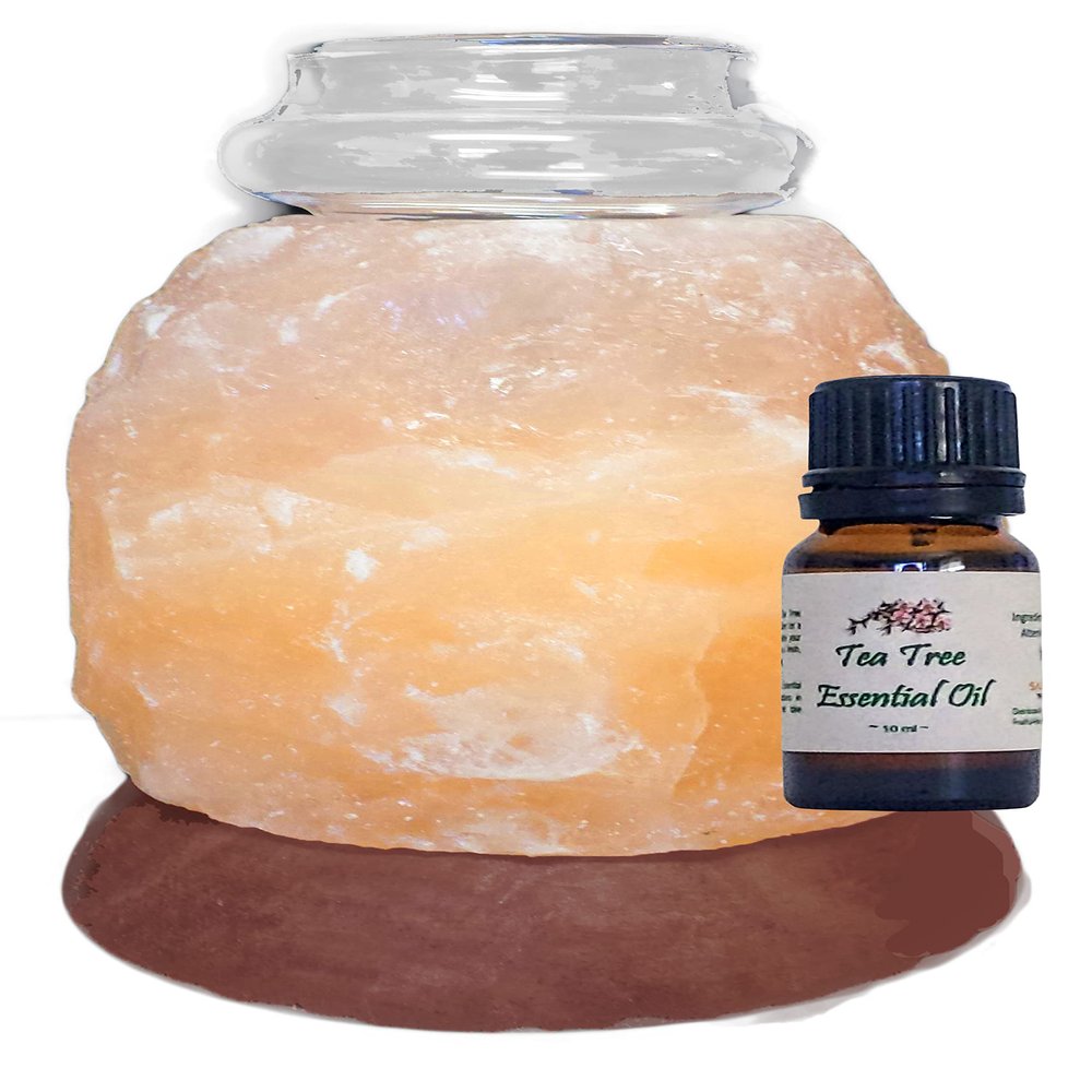 Himalayan Salt Aromatherapy Lamp with Tea Tree Essential Oil