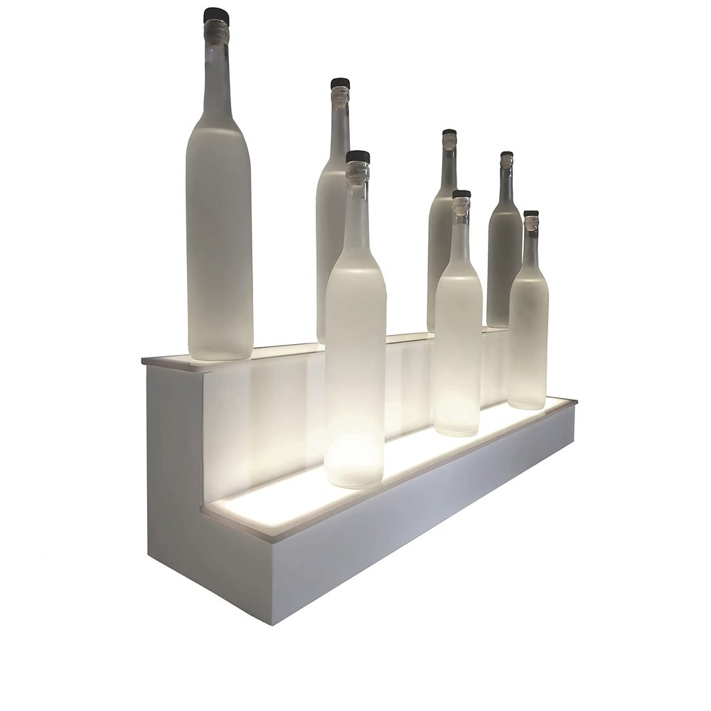 L.E.D Display Shelving - Countertop (Chalk White Finish, 28)
