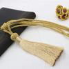 1Pc Curtain Tieback Holder Handmade Curtain Accessory Tassels Fringe Hanging Ball Tie Back Window Drapery Tassel Home Decoration,Purple,2Pcs view 3