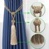 1Pc Curtain Tieback Holder Handmade Curtain Accessory Tassels Fringe Hanging Ball Tie Back Window Drapery Tassel Home Decoration,Purple,2Pcs view 4