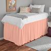1000 Thread Count 100% Egyptian Cotton - Peach Split Corner Ruffled Extra Long Dorm Room Bed Skirt with Three Side Coverage in Twin XL Size [39" x 80"+ 52" inch Drop] view 1