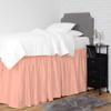1000 Thread Count 100% Egyptian Cotton - Peach Split Corner Ruffled Extra Long Dorm Room Bed Skirt with Three Side Coverage in Twin XL Size [39" x 80"+ 52" inch Drop] view 2