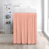 1000 Thread Count 100% Egyptian Cotton - Peach Split Corner Ruffled Extra Long Dorm Room Bed Skirt with Three Side Coverage in Twin XL Size [39" x 80"+ 52" inch Drop] view 4