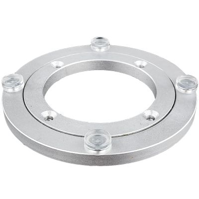 1PCS Table Bearing For Lazy Susan,Rotating Bearing Turntable, Aluminium Alloy, Smooth, Metal,with Silicone Suction Cup Cushion,for Kitchen Dining Table, 1 Pcs, Round Table Swivel