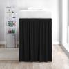 1000 Thread Count 100% Egyptian Cotton - Black Split Corner Ruffled Extra Long Dorm Room Bed Skirt with Three Side Coverage in Twin XL Size [39" x 80"+ 30" inch Drop] view 4