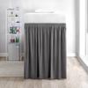 1000 Thread Count 100% Egyptian Cotton - Dark Grey Split Corner Ruffled Extra Long Dorm Room Bed Skirt with Three Side Coverage in Twin XL Size [39" x 80"+ 42" inch Drop] view 4