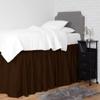 1000 Thread Count 100% Egyptian Cotton - Chocolate Split Corner Ruffled Extra Long Dorm Room Bed Skirt with Three Side Coverage in Twin XL Size [39" x 80"+ 42" inch Drop] view 2