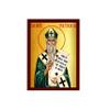 Saint Patrick icon, Handmade Greek Orthodox Catholic icon of St Patrick, Byzantine Art wall Hanging icon Wood Plaque, Religious Gift 7x10cm view 1