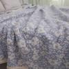 ZCBYBT Floral Thickened Coral Fleece Blanket, Pure Cotton Air-Conditioned Quilt, Non-Slip Tatami Mat, Bedroom/Dormitory/Sofa,Blue,2 * 2M view 1