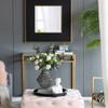 A&B Home Smoked Fluted Geometric Vase - Tiered Decorative Glass Vase, Tabletop Home Dcor, Bedroom Living Room Accent Piece Entryway Console Table Sideboard Flower Vase, 9" x 9" x 10" view 4