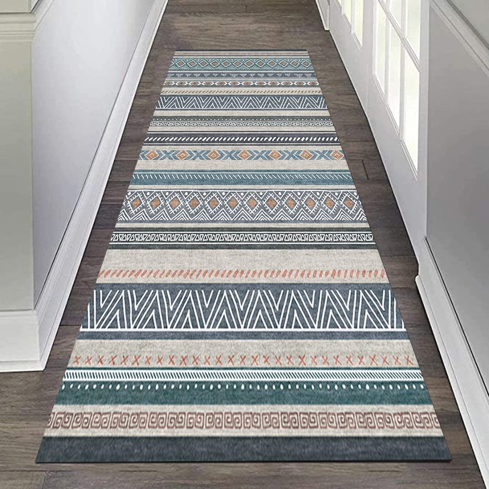 GRAPKS Modern Washable Area Rug Soft Easy to Clean Entryway Narrow Runner Rug Non-Slip Long Carpet Runners for Hallway 100/200/300/400/500/600cm Length (Size : 2 ft x 6.6 ft)