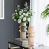 A&B Home Amber Fluted Glass Vase Set - Set of 2 Cylindrical Decorative Flower Vase, Tabletop Home Decor, Bedroom Living Room Accent Piece Entryway Console Table Sideboard Glass Vase, 6" x 6" x 12" view 4