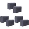 ORFOFE 6pcs Dark Grey Arm Rest Covers for Sofa Couch Armrest Cover Elastic Closure Office Armrest Towel view 1