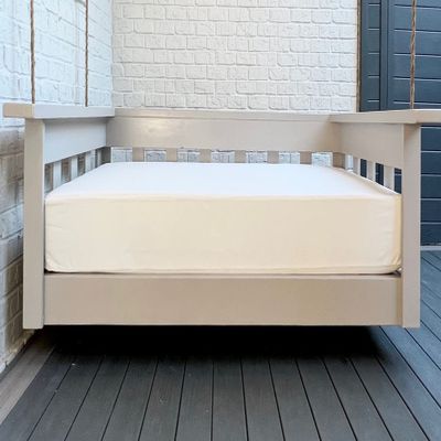 Sunbrella Outdoor Twin Size Mattress Cover (Canvas White 57003)